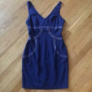 Deep Blue Fitted Party Dress